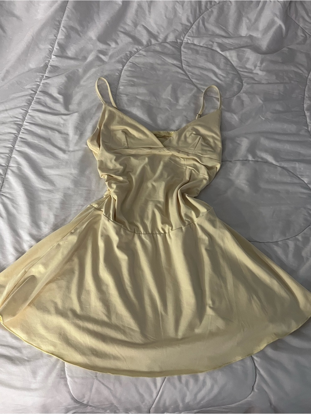 Soft Lemon Yellow Slip Dress